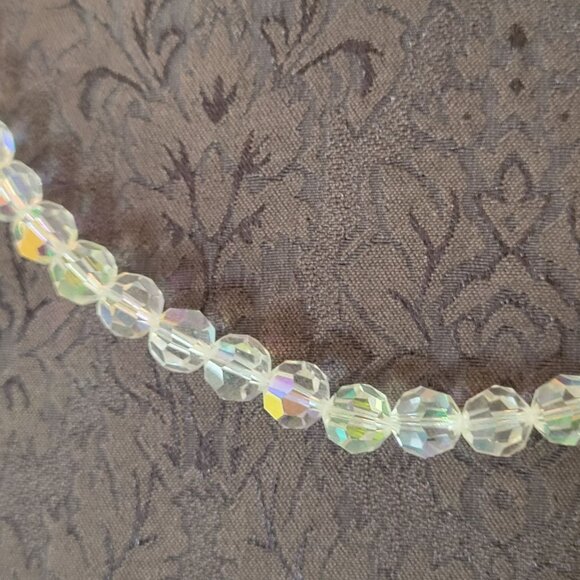 Aurora Borealis Crystal Bead Necklace With Gold-Tone Hook Clasp - Picture 5 of 6